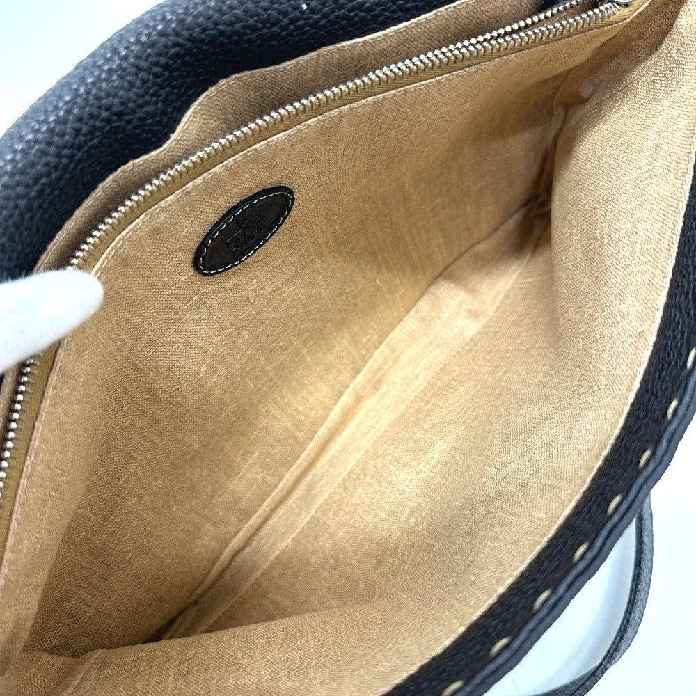 FENDI Shoulder Bag 8BT116 leather black Celeria unisex(Unisex) Used