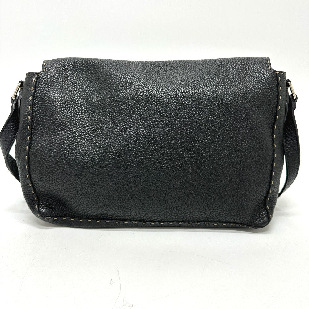 FENDI Shoulder Bag 8BT116 leather black Celeria unisex(Unisex) Used