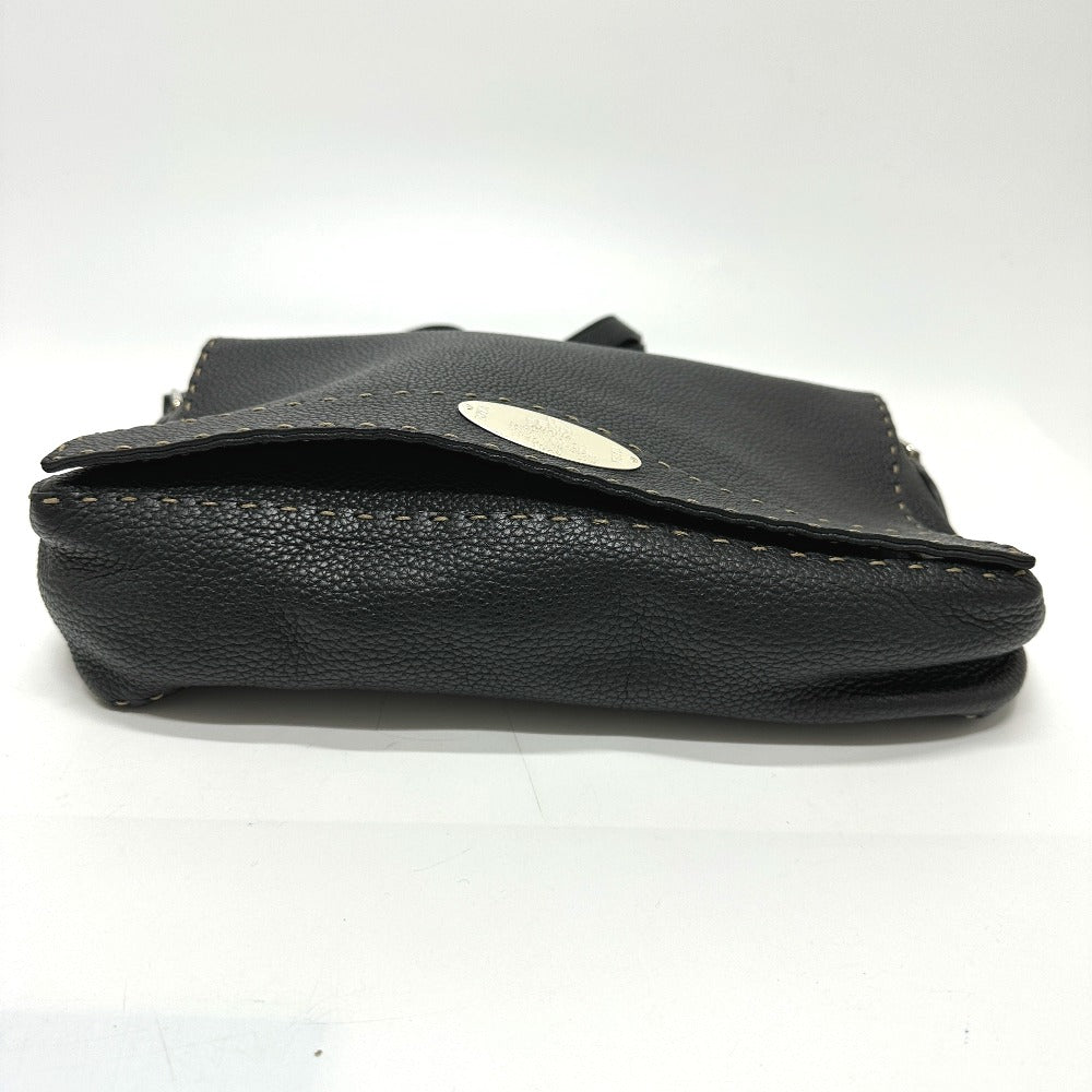 FENDI Shoulder Bag 8BT116 leather black Celeria unisex(Unisex) Used