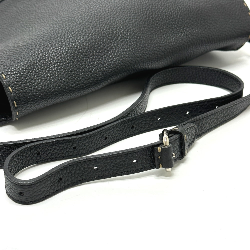 FENDI Shoulder Bag 8BT116 leather black Celeria unisex(Unisex) Used