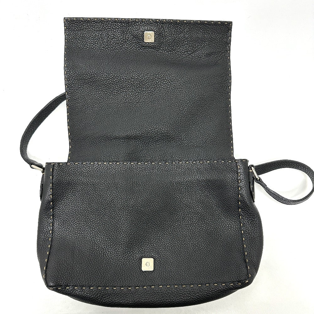 FENDI Shoulder Bag 8BT116 leather black Celeria unisex(Unisex) Used