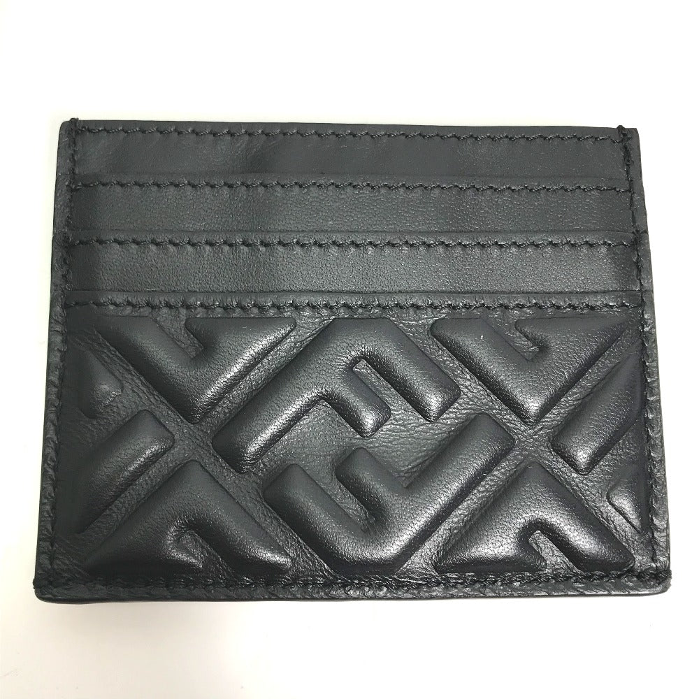 FENDI Coin case 8M0423 leather black baguette card holder Women Used