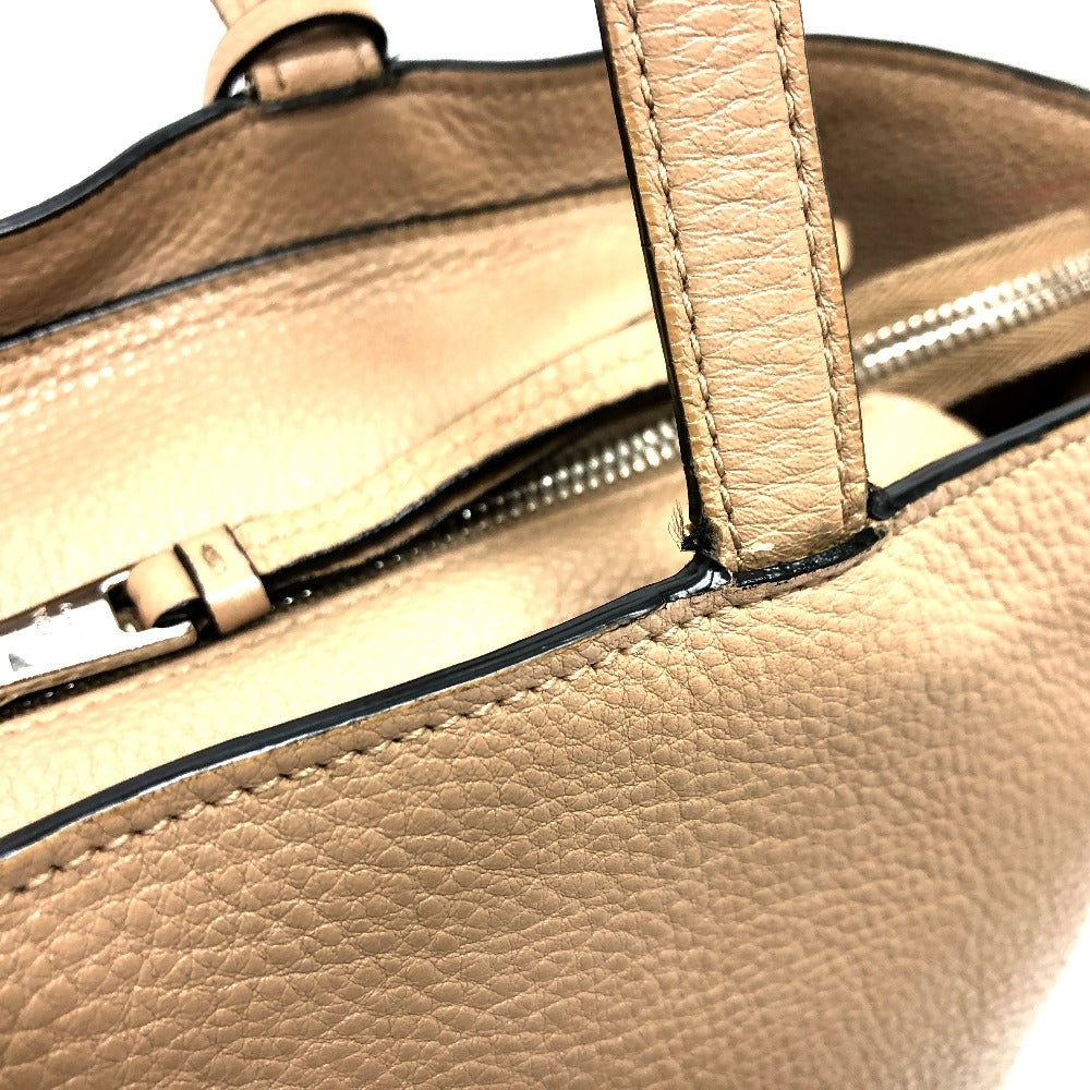 PRADA Tote Bag 1BG203 leather beige logo Women Used