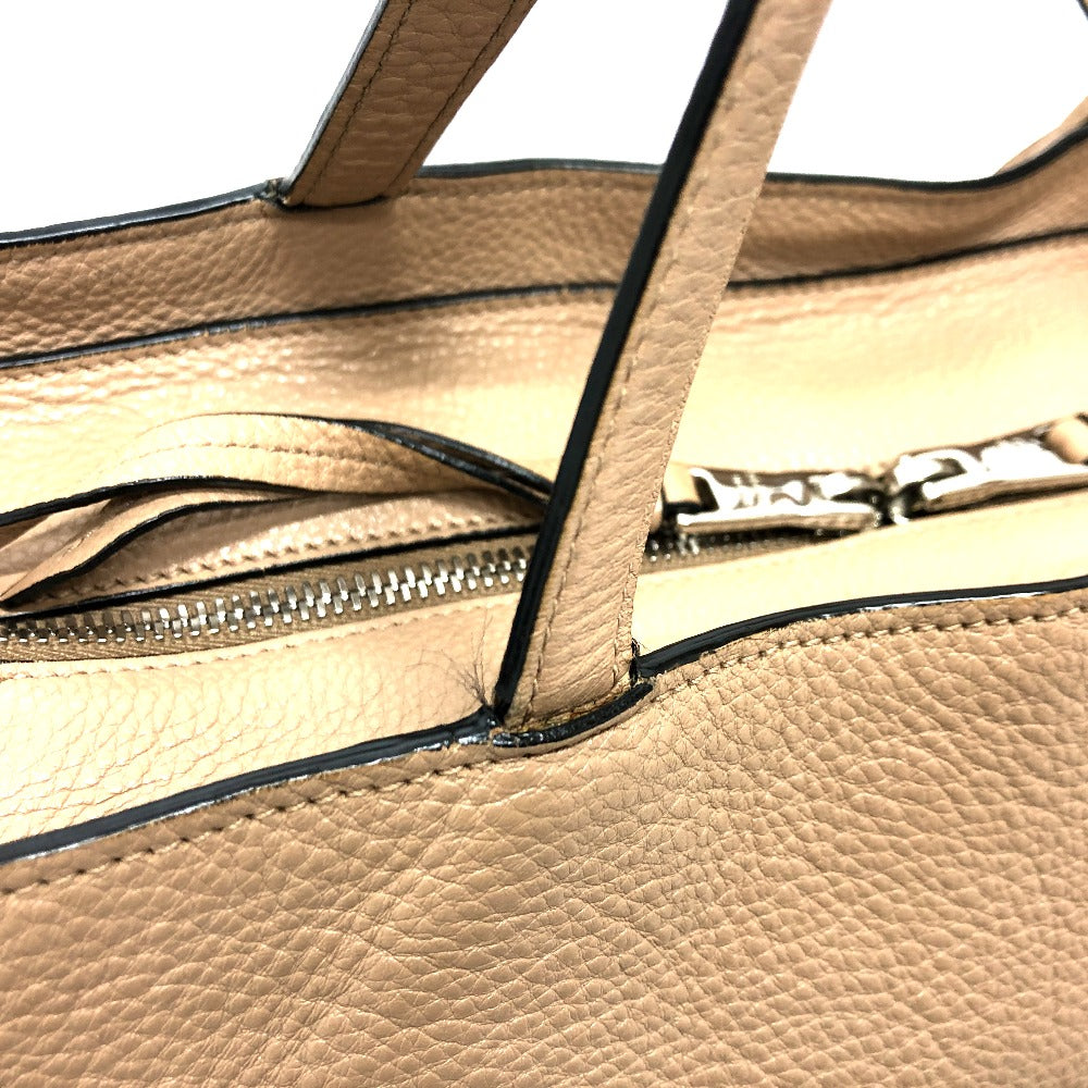 PRADA Tote Bag 1BG203 leather beige logo Women Used