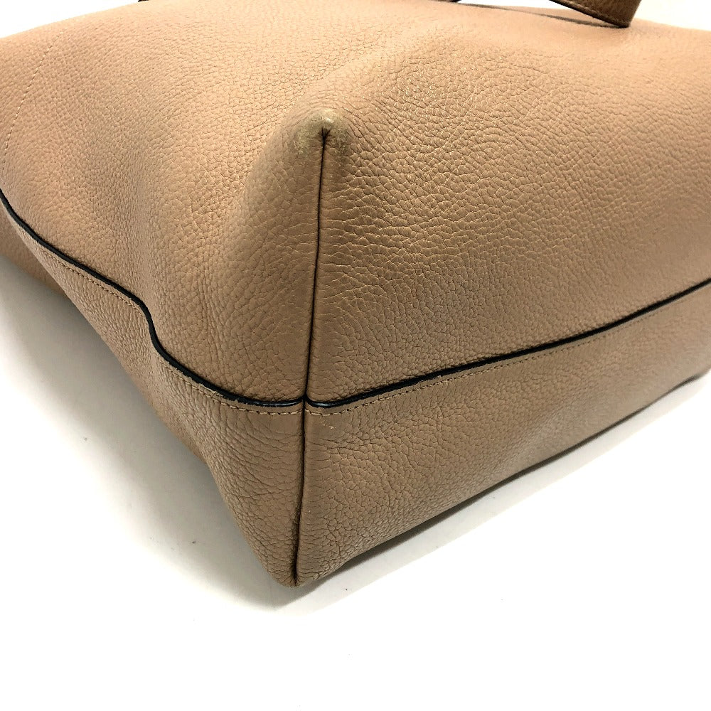PRADA Tote Bag 1BG203 leather beige logo Women Used