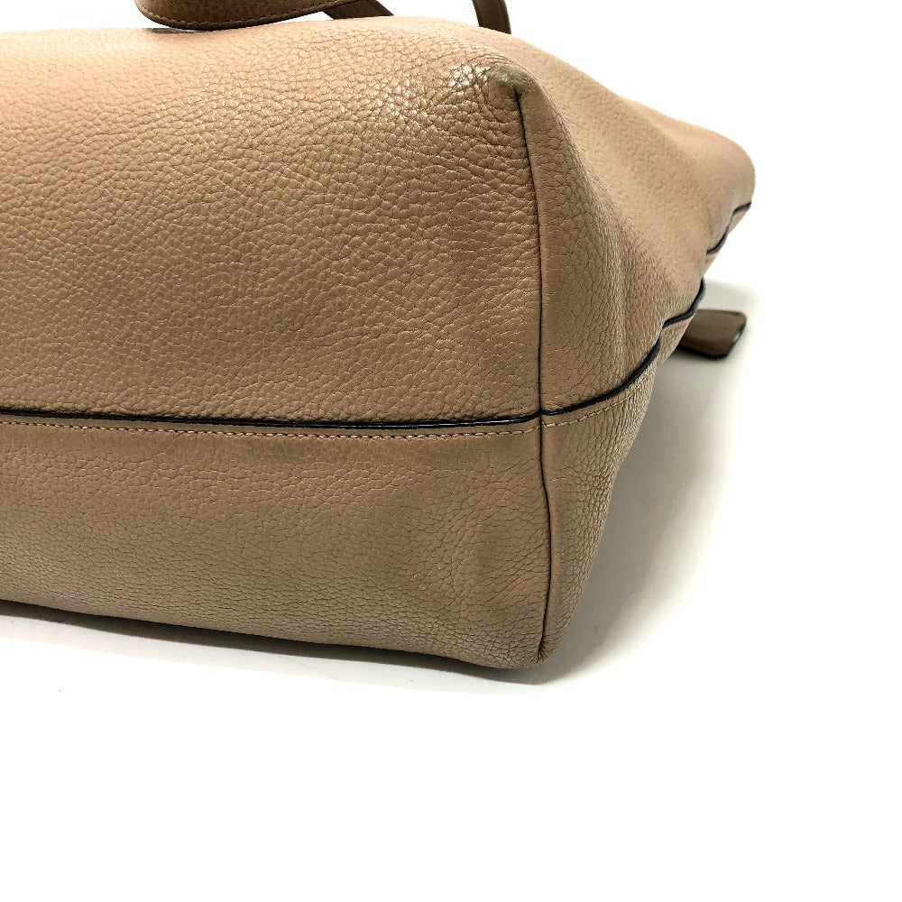 PRADA Tote Bag 1BG203 leather beige logo Women Used