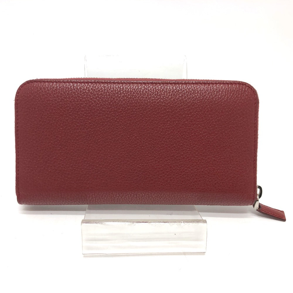 PRADA Long Wallet Purse 2ML317 leather Red type logo gradient Zip Around mens Used