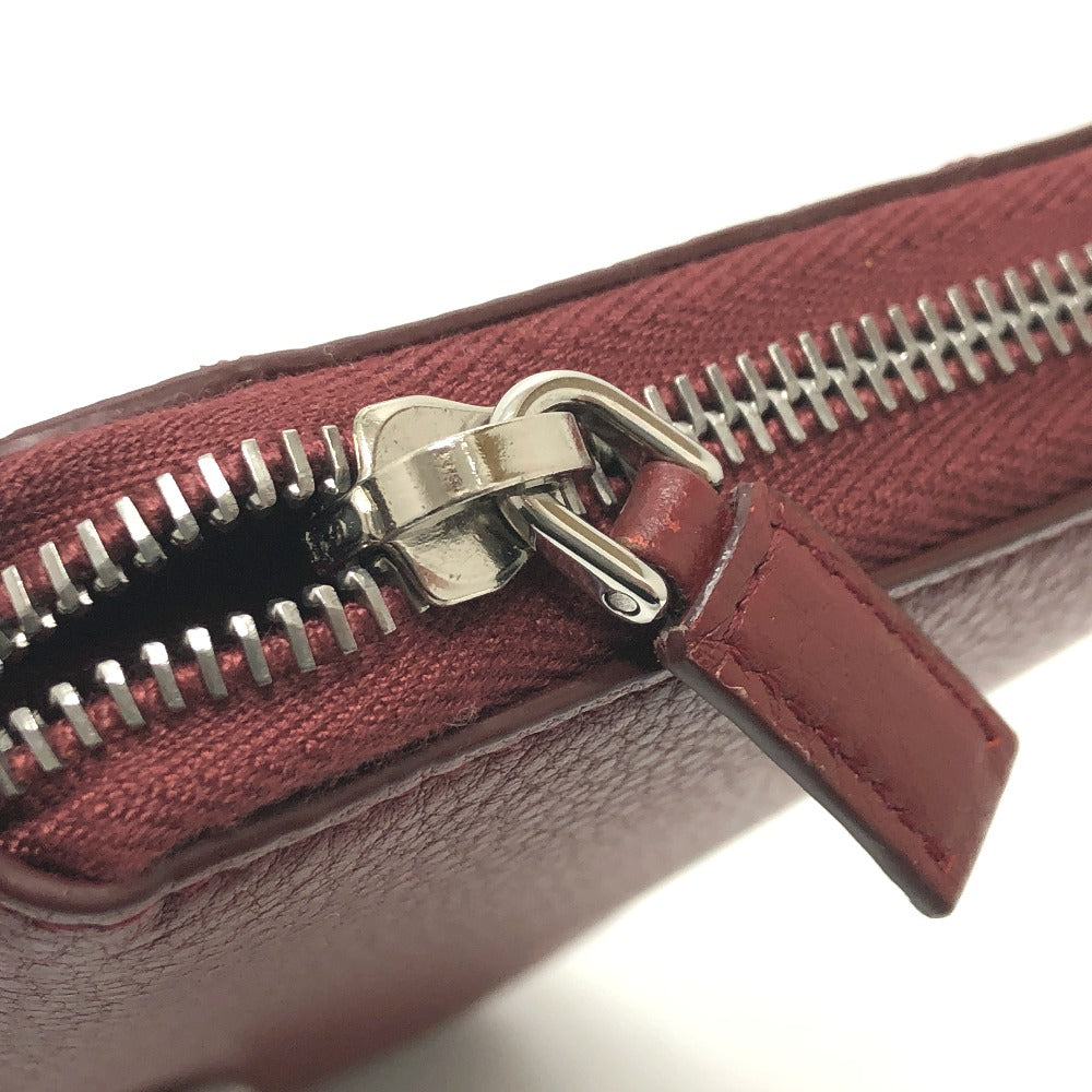PRADA Long Wallet Purse 2ML317 leather Red type logo gradient Zip Around mens Used