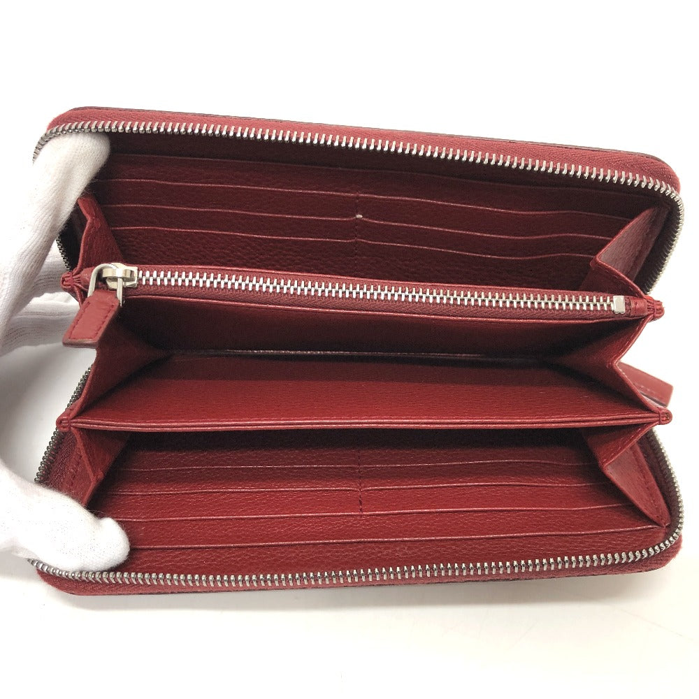 PRADA Long Wallet Purse 2ML317 leather Red type logo gradient Zip Around mens Used