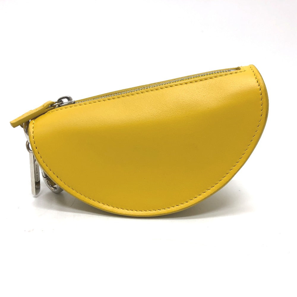 FENDI Bag charm 7AR706 leather yellow taco motif Coin case Women Used
