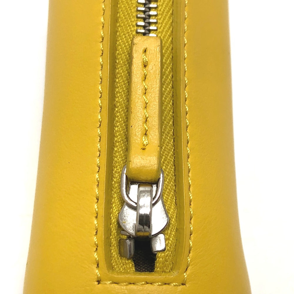 FENDI Bag charm 7AR706 leather yellow taco motif Coin case Women Used