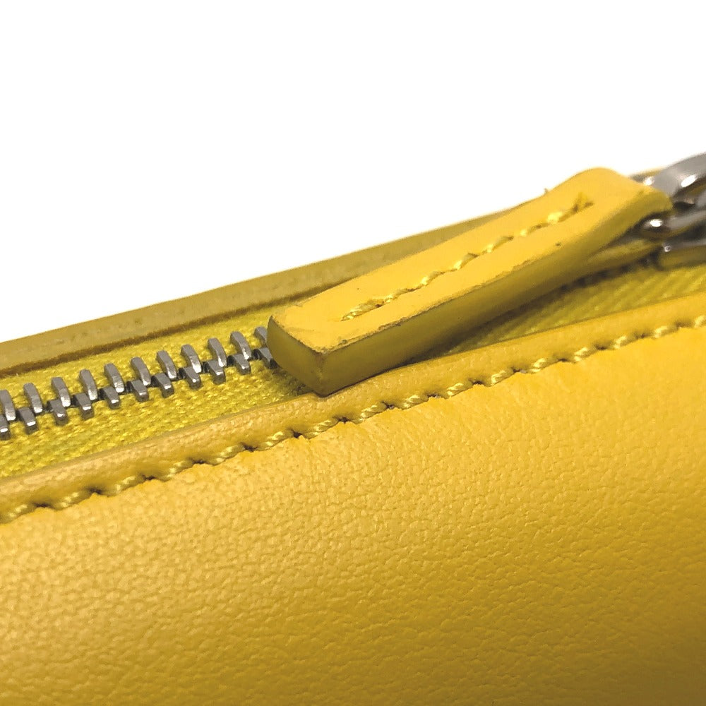 FENDI Bag charm 7AR706 leather yellow taco motif Coin case Women Used