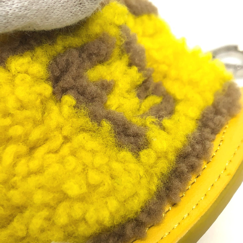 FENDI Bag charm 7AR706 leather yellow taco motif Coin case Women Used