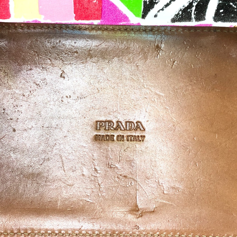 PRADA Tote Bag BR2515 Plastics/Leather multicolor Venetian print Women Used
