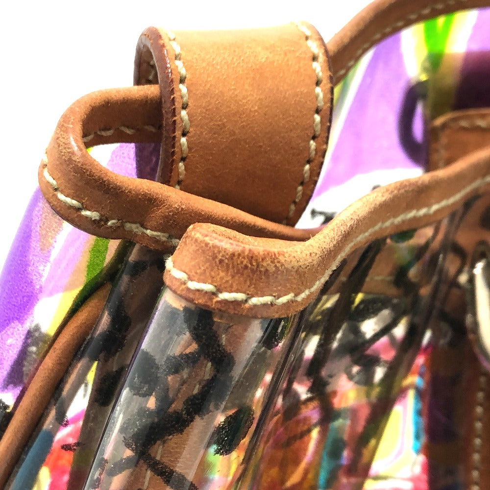 PRADA Tote Bag BR2515 Plastics/Leather multicolor Venetian print Women Used