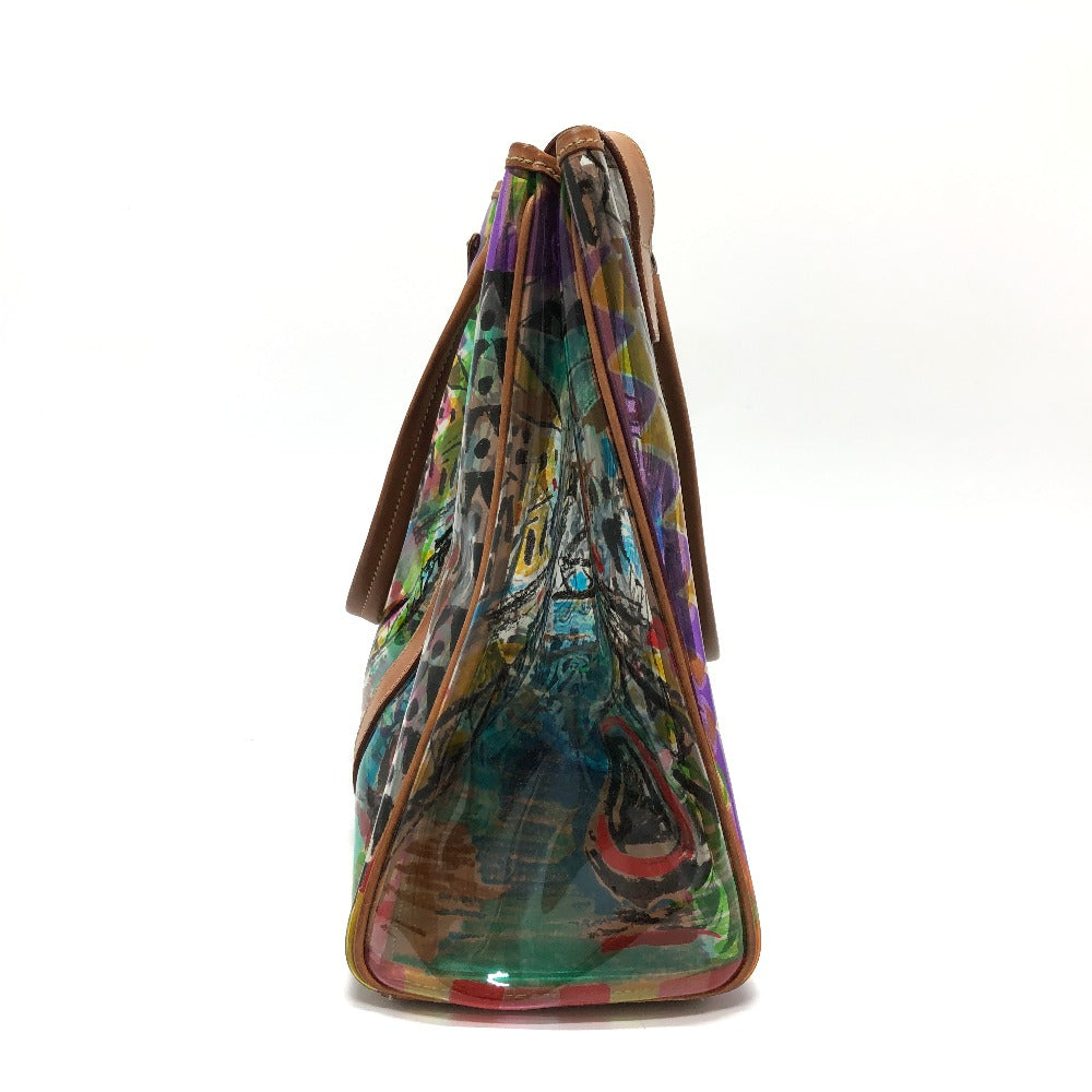 PRADA Tote Bag BR2515 Plastics/Leather multicolor Venetian print Women Used