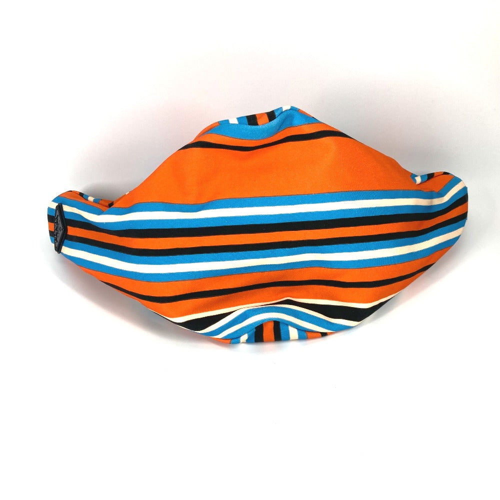 PRADA Shoulder Bag 2VY007 canvas Orange stripe Triangle Bayadere