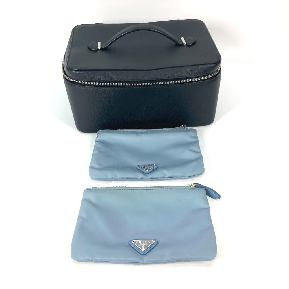PRADA Handbag 1NJ003 saffiano leather black Bags, makeup boxes, makeup pouches Vanity bag Women Used