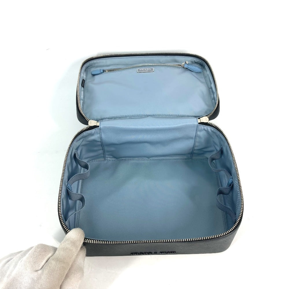 PRADA Handbag 1NJ003 saffiano leather black Bags, makeup boxes, makeup pouches Vanity bag Women Used
