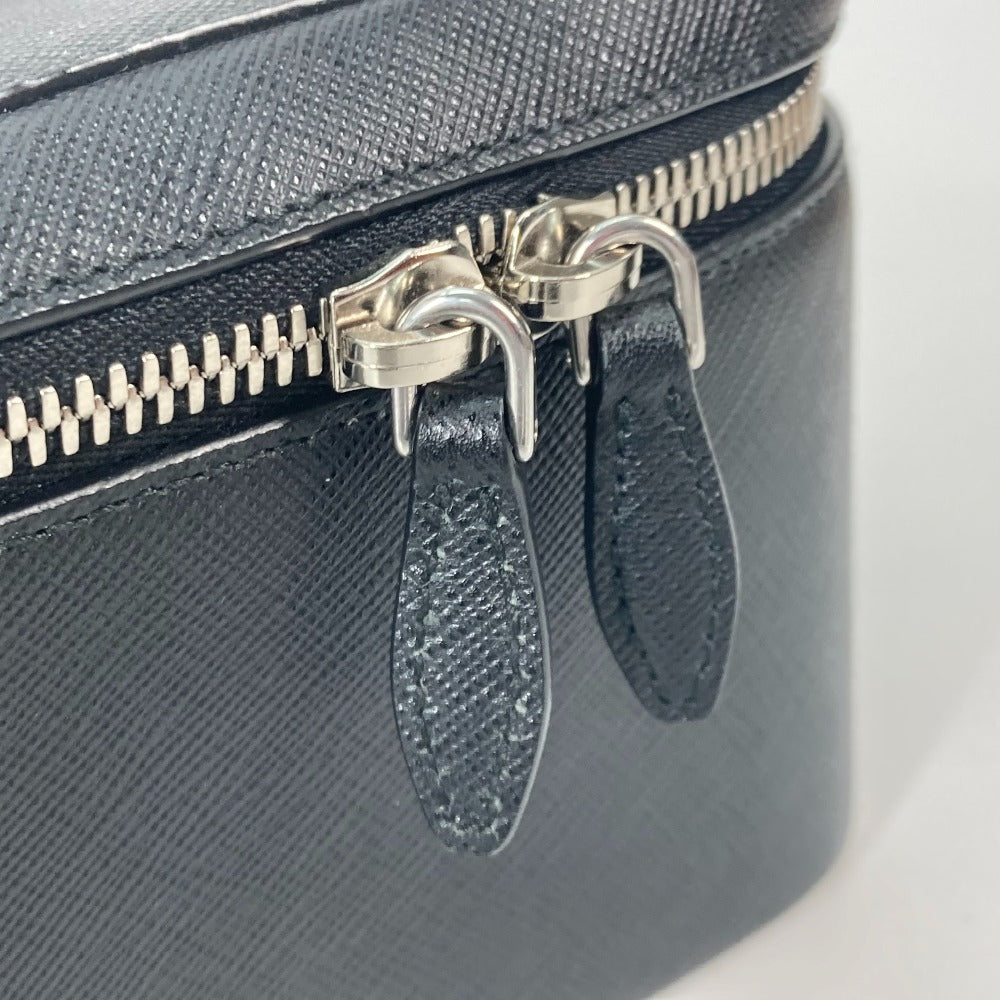 PRADA Handbag 1NJ003 saffiano leather black Bags, makeup boxes, makeup pouches Vanity bag Women Used