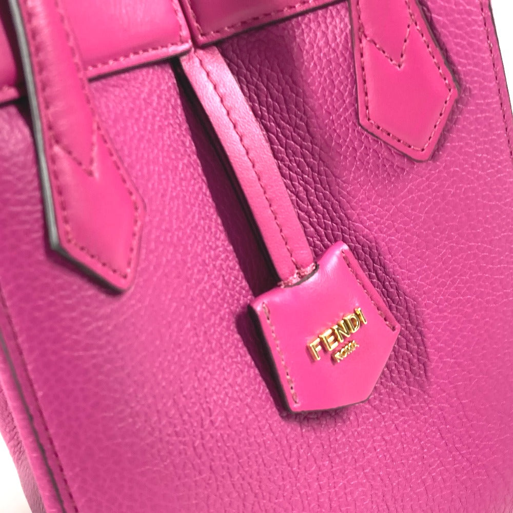 FENDI Shoulder Bag 8BS083 leather purple ORIGAMI MINI Small Women Used