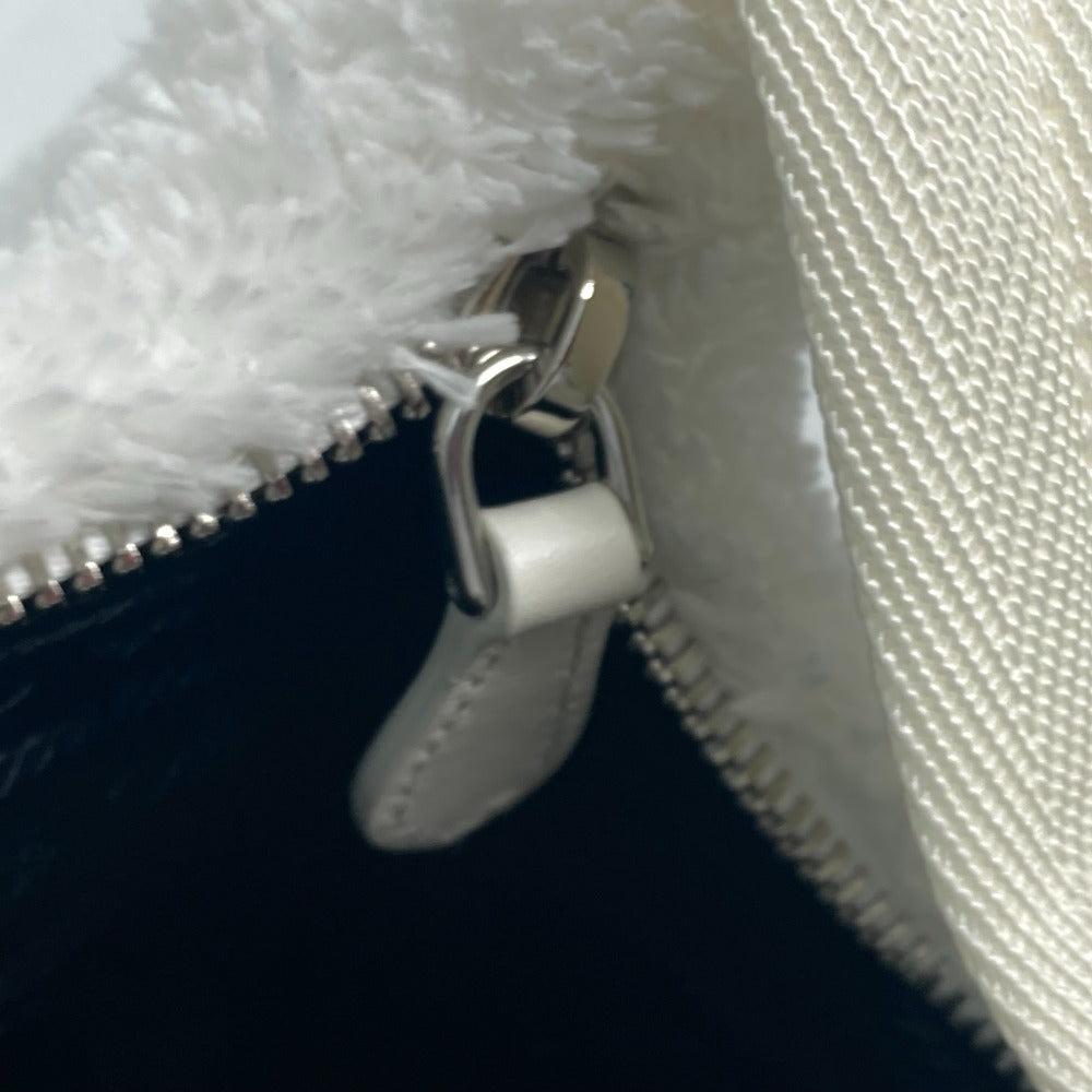 PRADA Tote Bag 1NE515 fabric white terry mini Re-Edition 2000 SPUGNA logo bag Women Used
