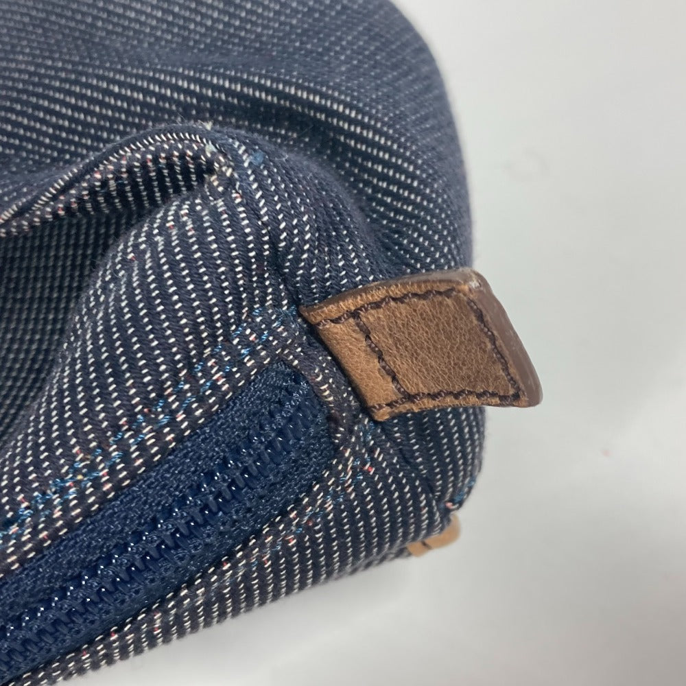 FENDI Sling bag Leather / canvas blue Denim Rainbow logo FF Women Used