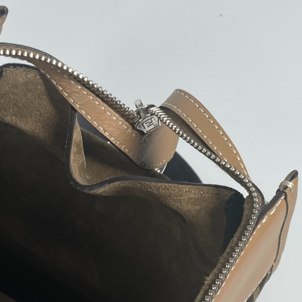 FENDI Handbag 7VA571 Canvas / leather Brown Zucca SOFT TRUNK unisex(Unisex) Used