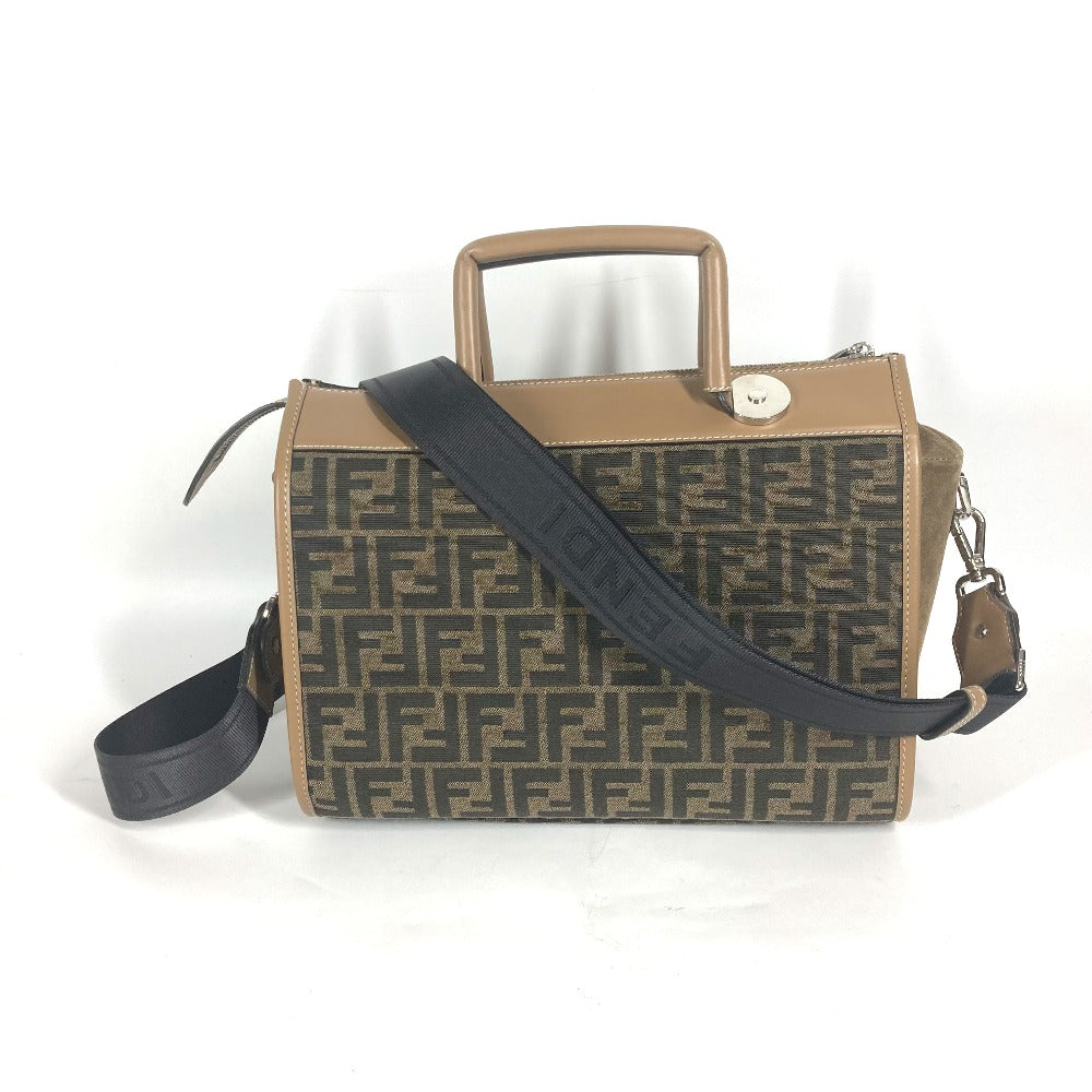 FENDI Handbag 7VA571 Canvas / leather Brown Zucca SOFT TRUNK unisex(Unisex) Used