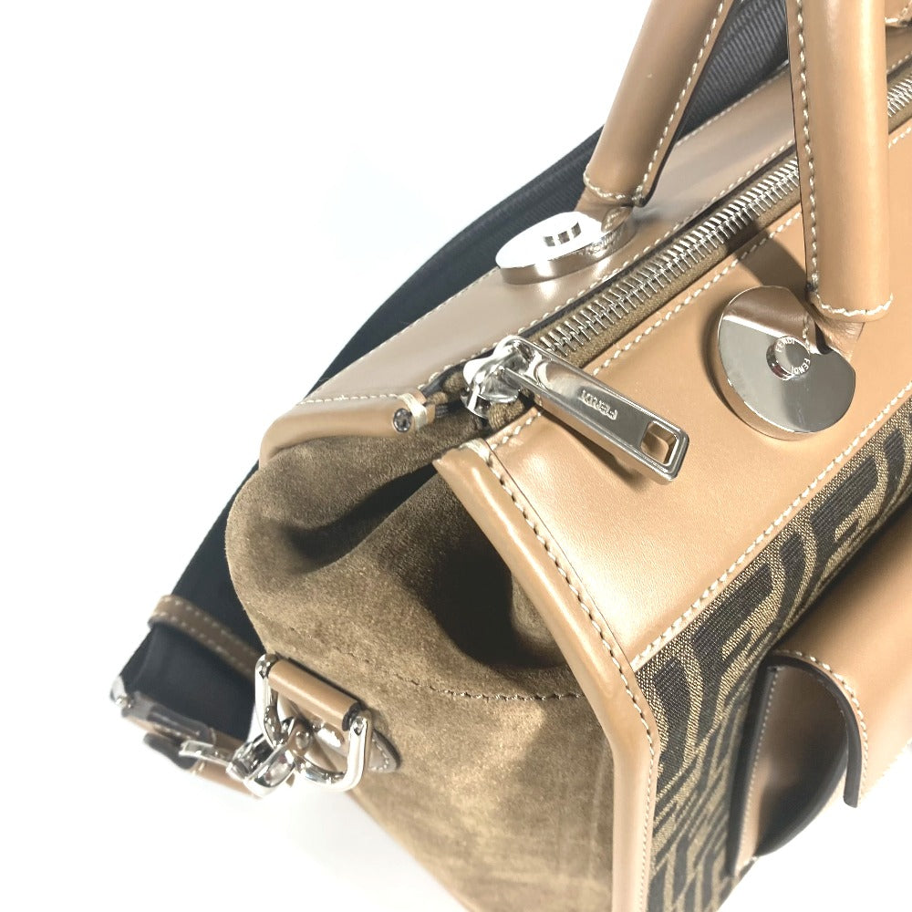 FENDI Handbag 7VA571 Canvas / leather Brown Zucca SOFT TRUNK unisex(Unisex) Used