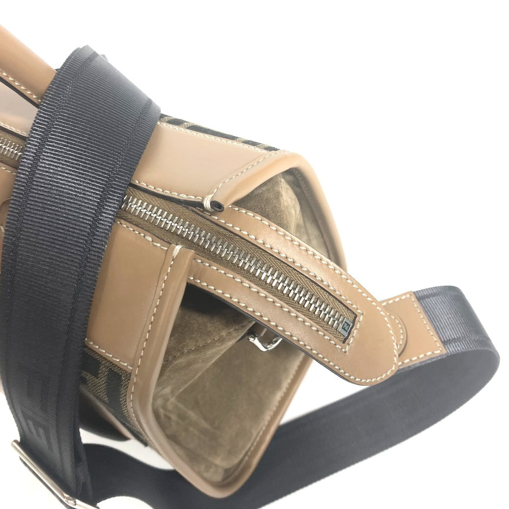 FENDI Handbag 7VA571 Canvas / leather Brown Zucca SOFT TRUNK unisex(Unisex) Used