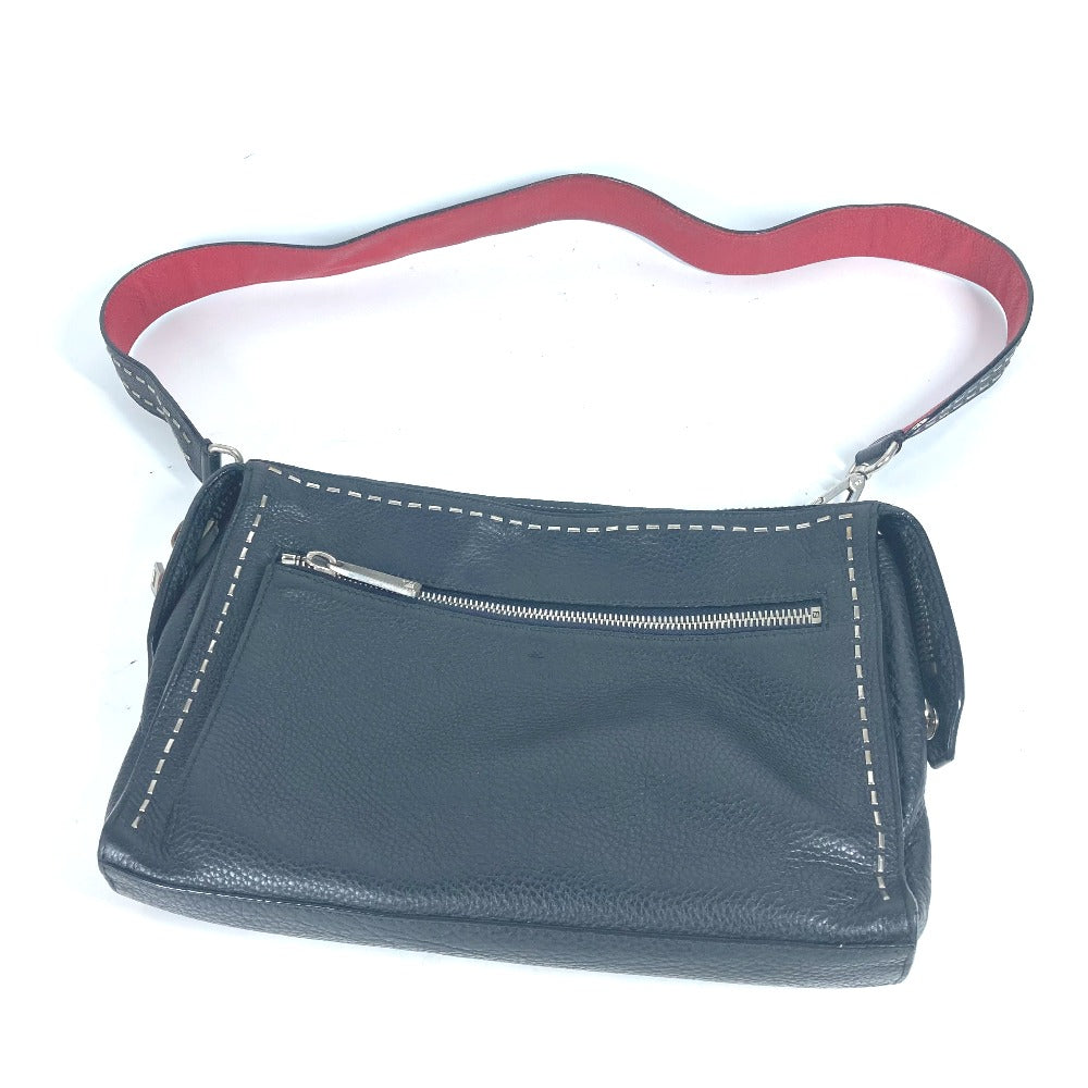 FENDI Shoulder Bag 7VA407 leather black Messenger bag Celeria mens Used