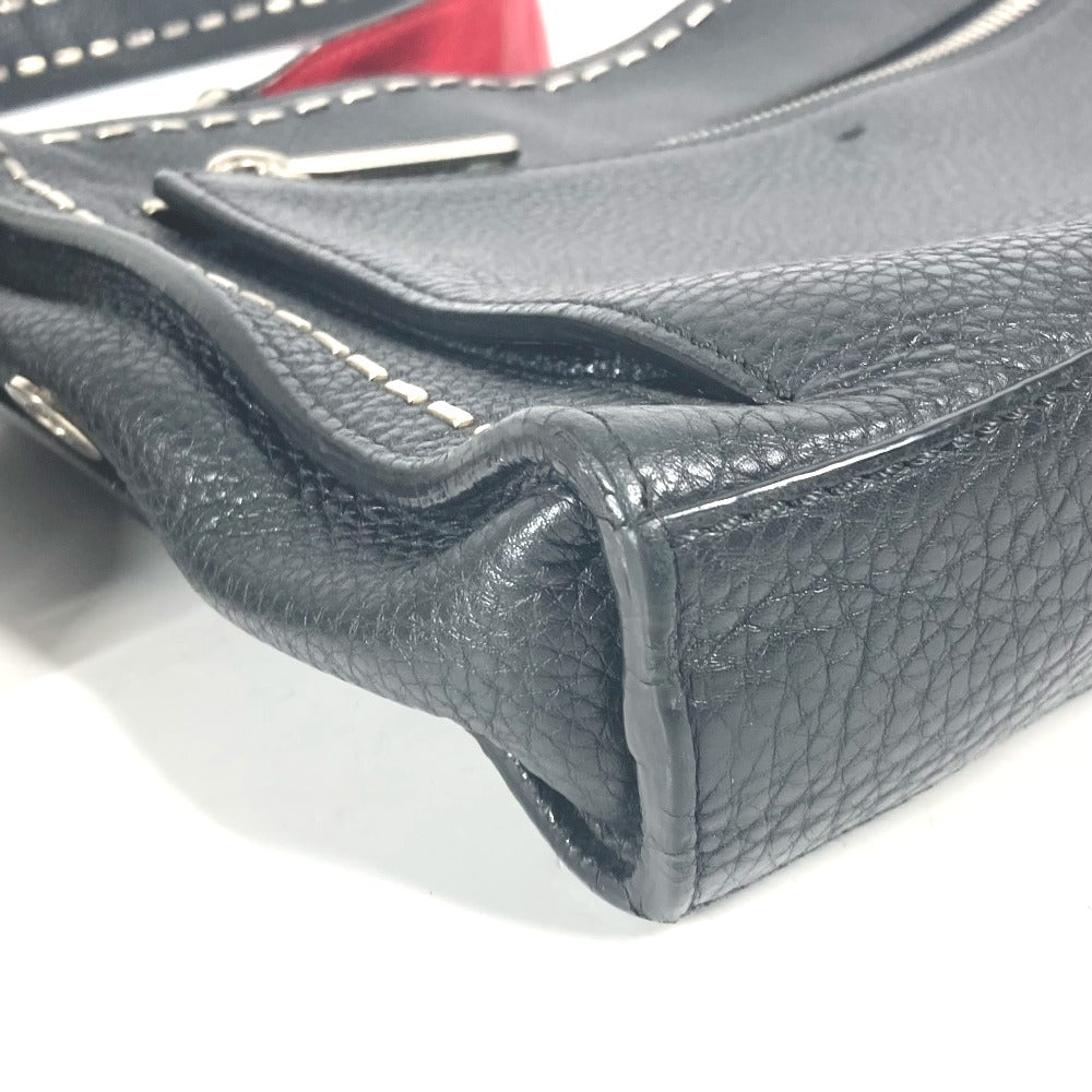 FENDI Shoulder Bag 7VA407 leather black Messenger bag Celeria mens Used