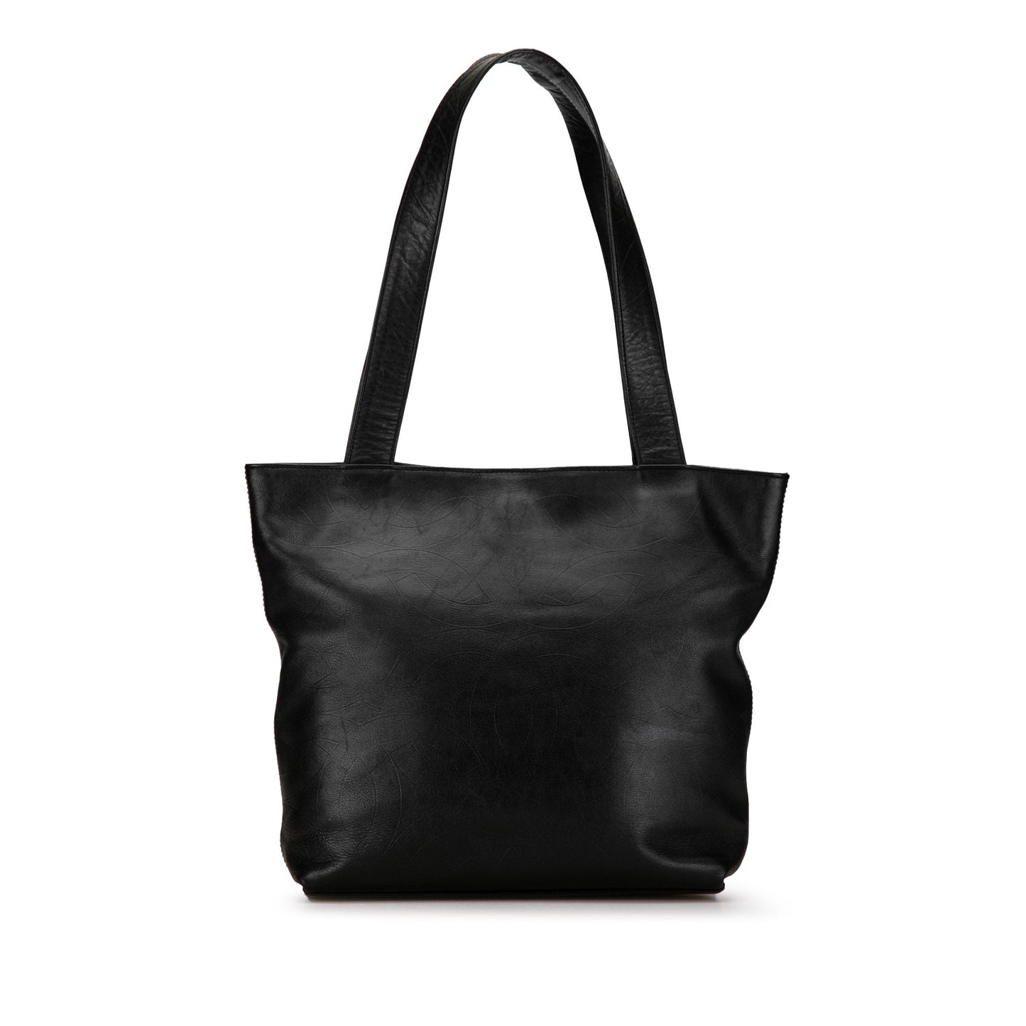 Black Chanel Embossed Lambskin CC Tote