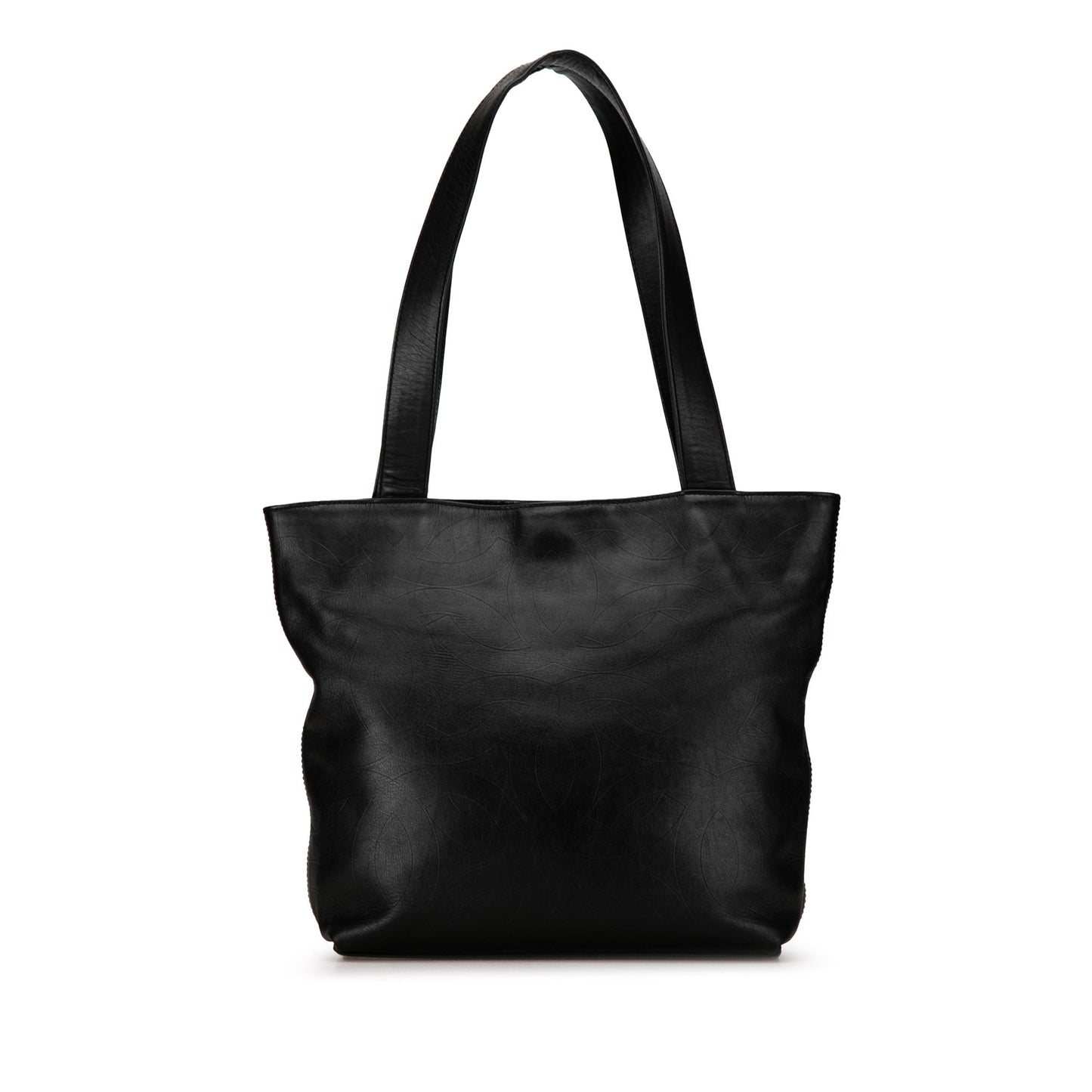 Black Chanel Embossed Lambskin CC Tote