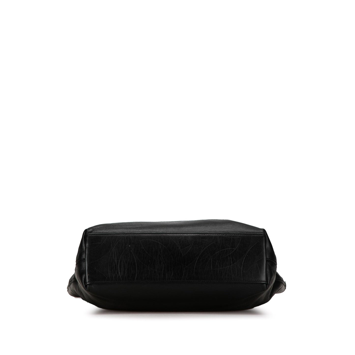 Black Chanel Embossed Lambskin CC Tote