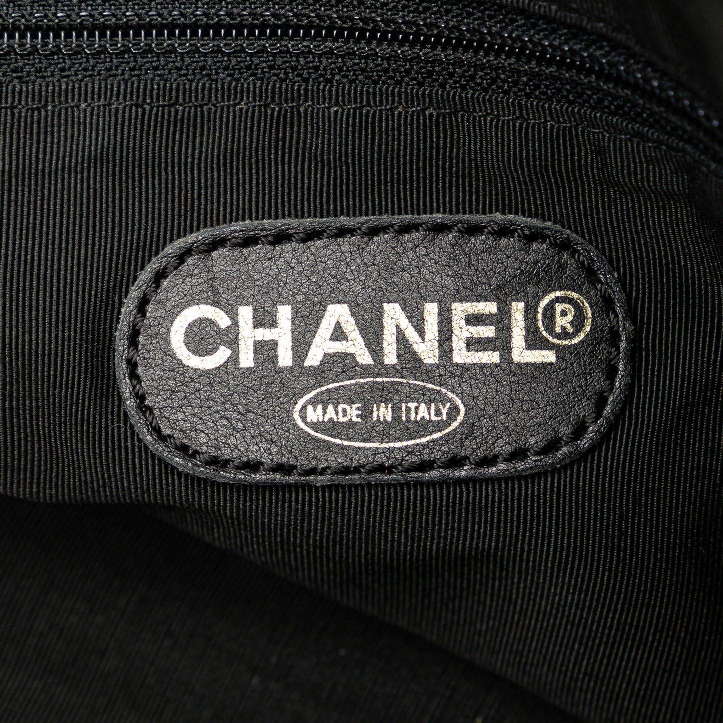Black Chanel Embossed Lambskin CC Tote