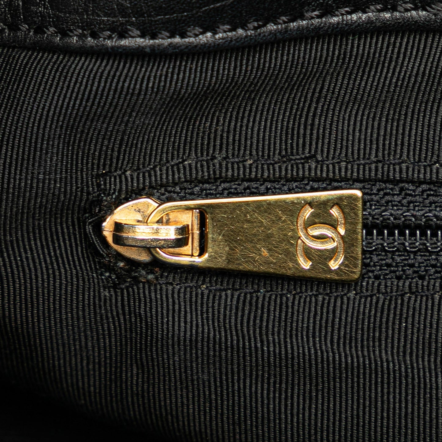 Black Chanel Embossed Lambskin CC Tote