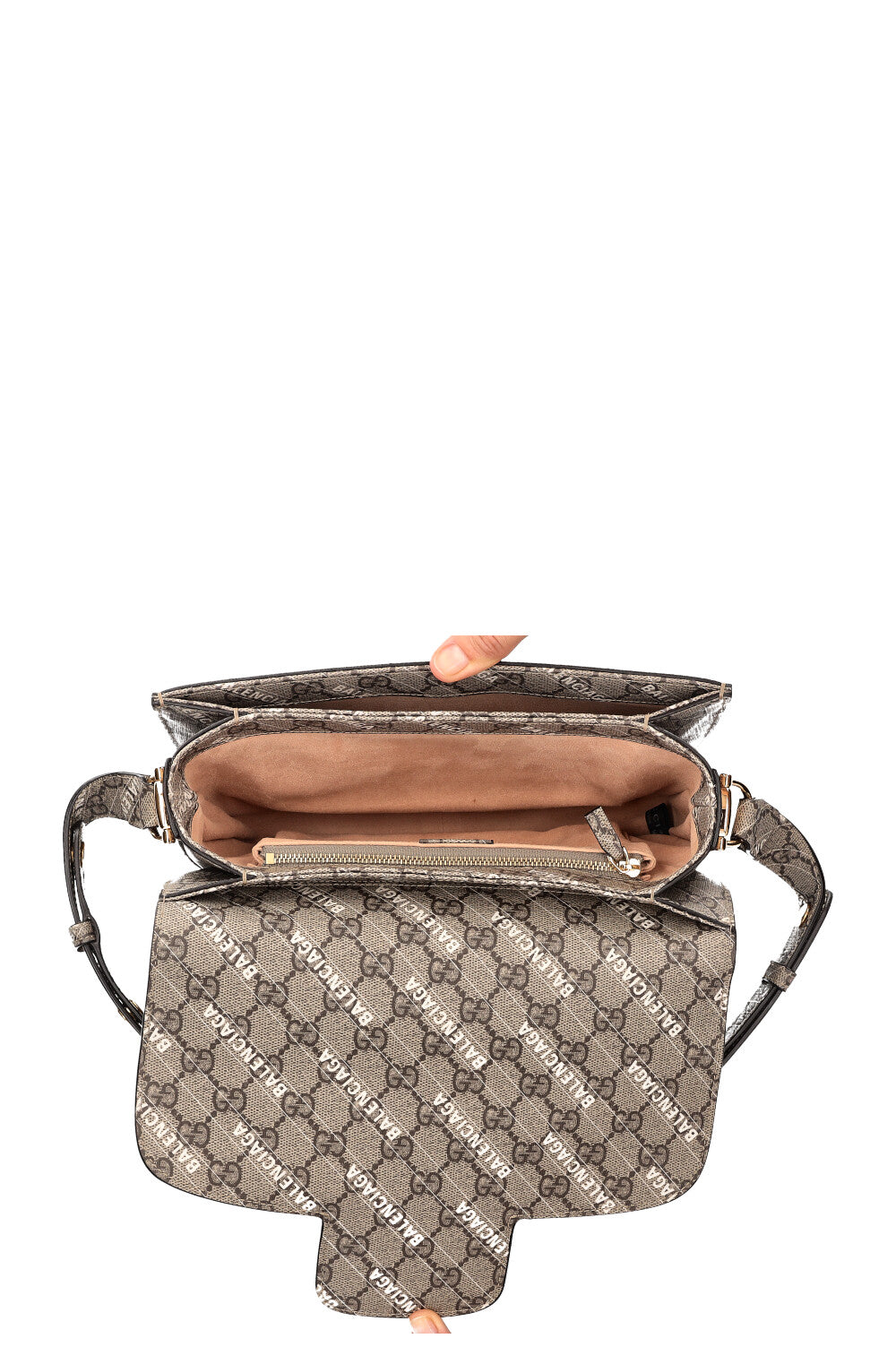 GUCCI x BALENCIAGA The Hacker Project Horsebit 1955 Bag GG Canvas Supreme