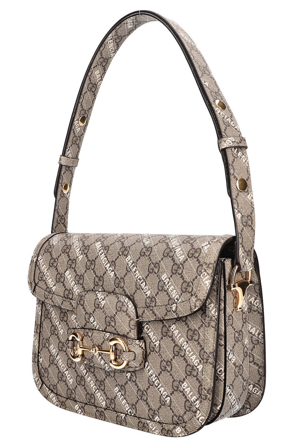 GUCCI x BALENCIAGA The Hacker Project Horsebit 1955 Bag GG Canvas Supreme