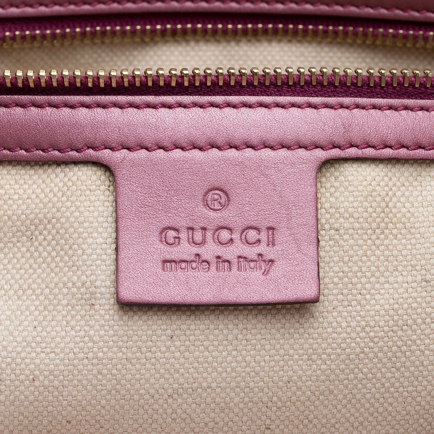 Gucci GG Canvas Metallic Leather Heart Bit Charm Medium Tote