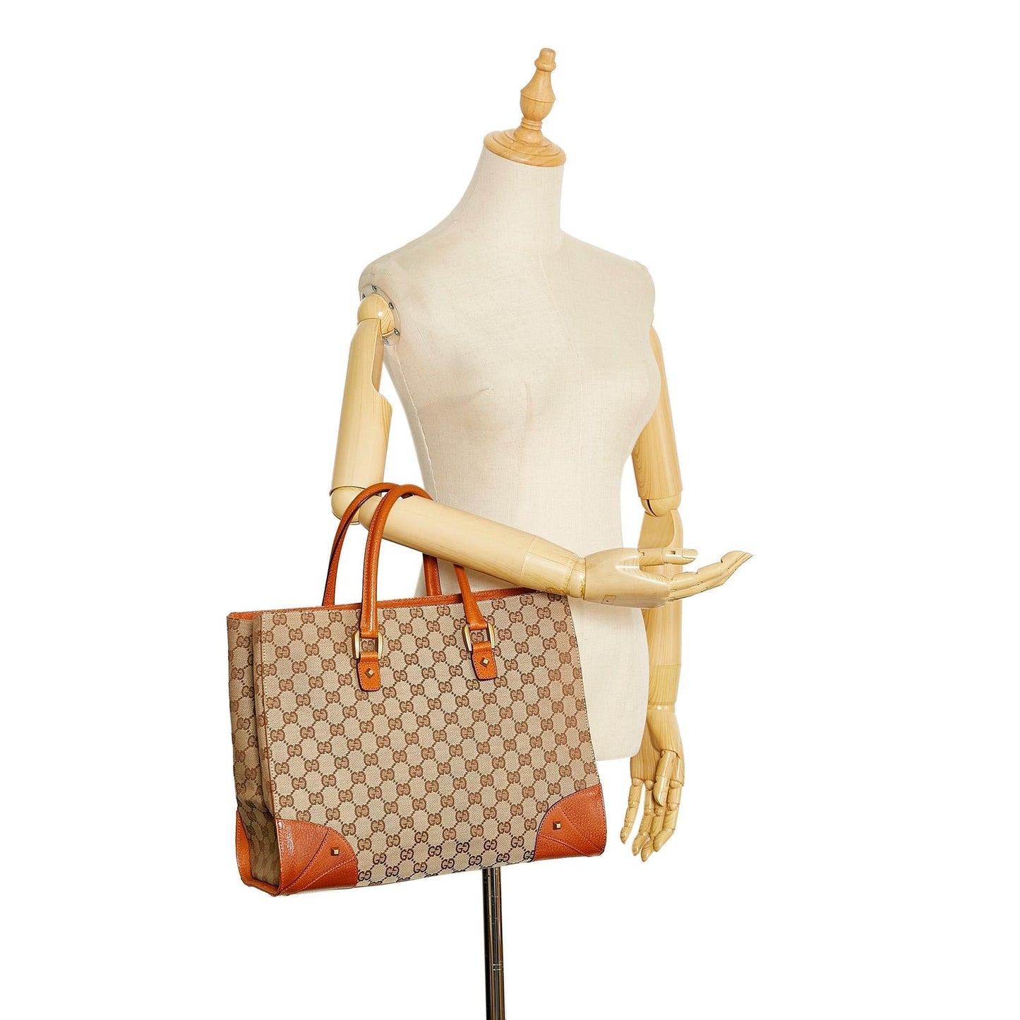 Gucci GG Canvas Nailhead Tote