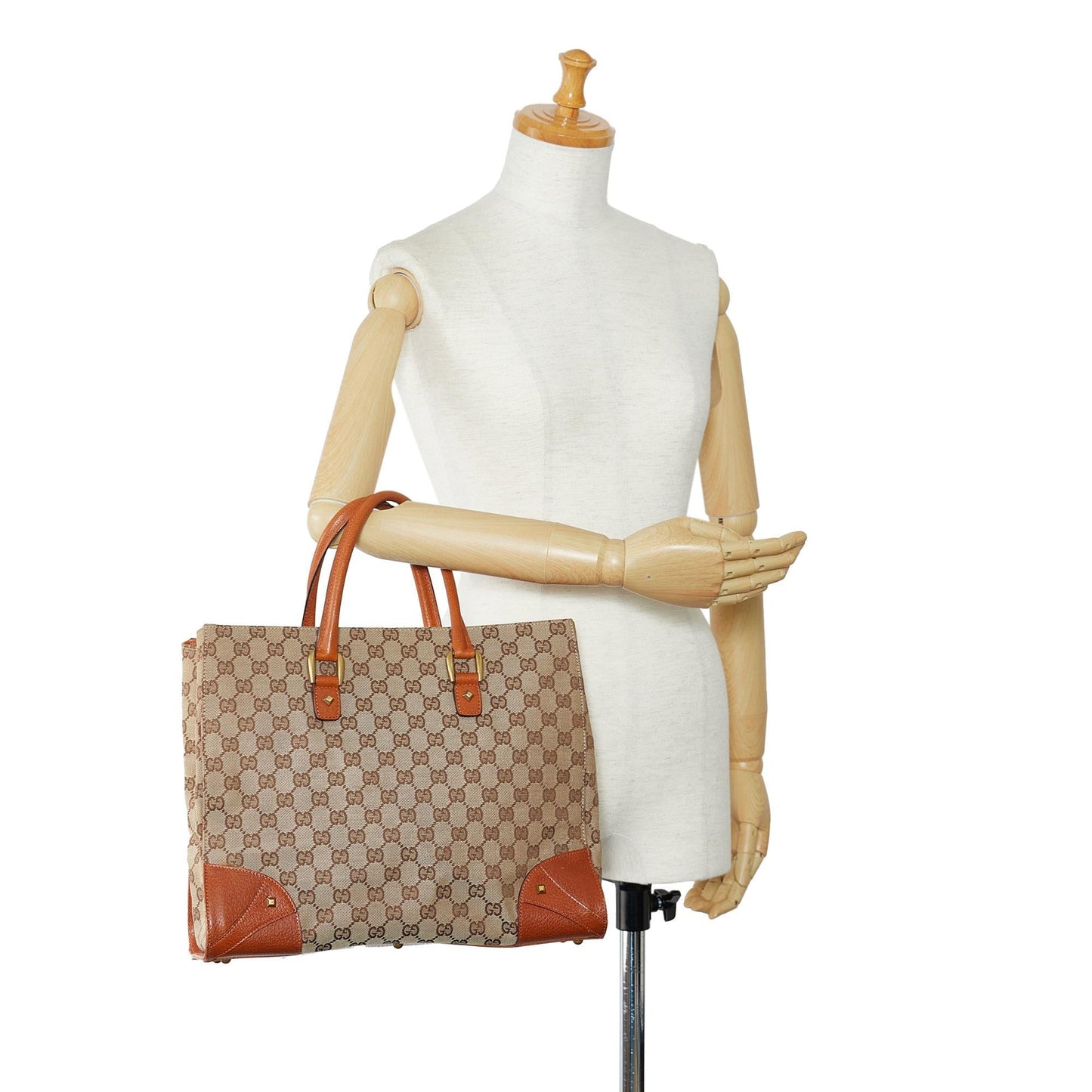 Gucci GG Canvas Nailhead Tote