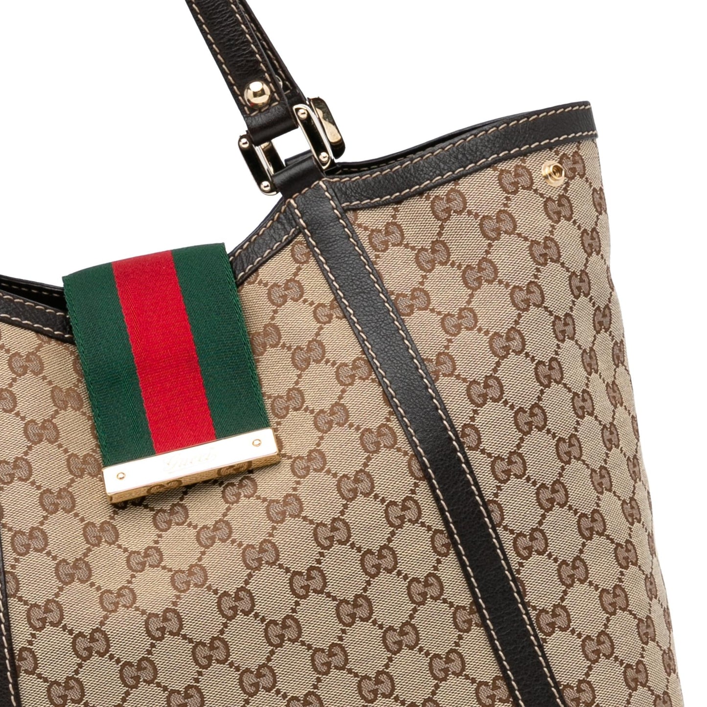 Gucci GG Canvas New Ladies Web Tote