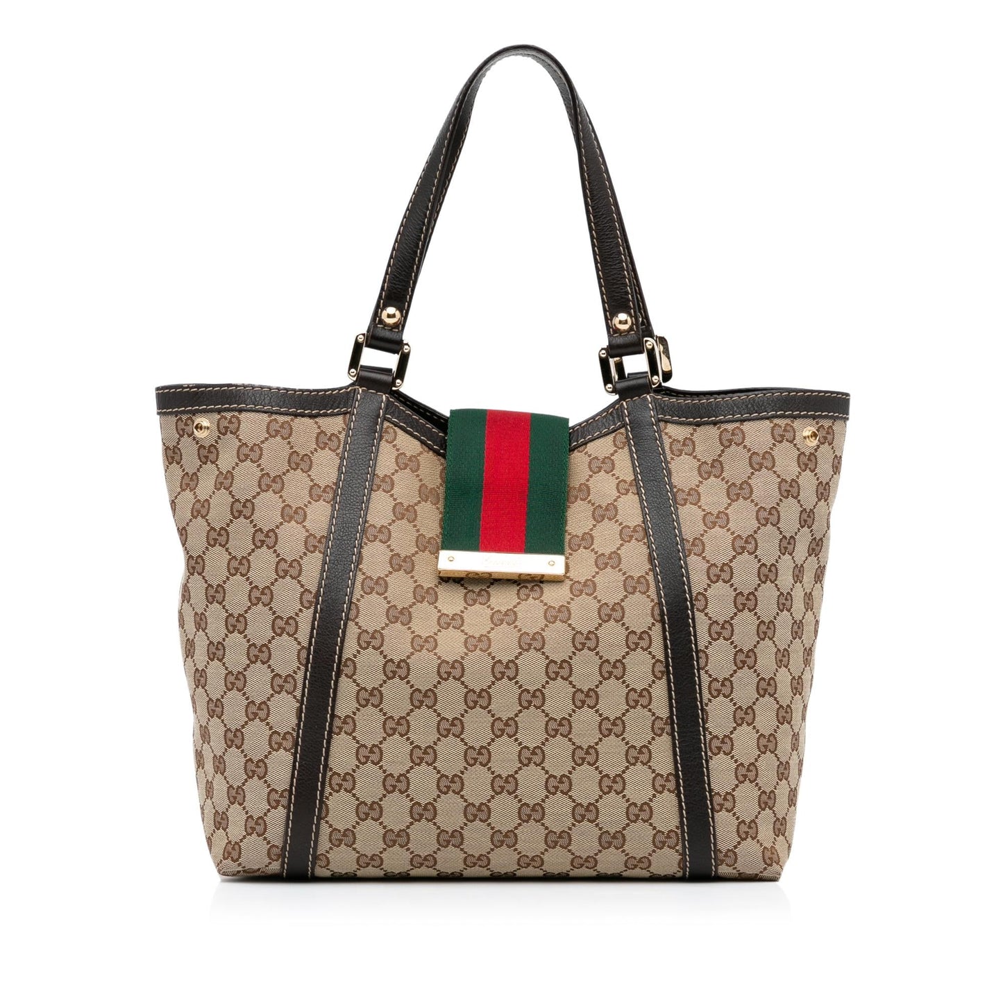 Gucci GG Canvas New Ladies Web Tote
