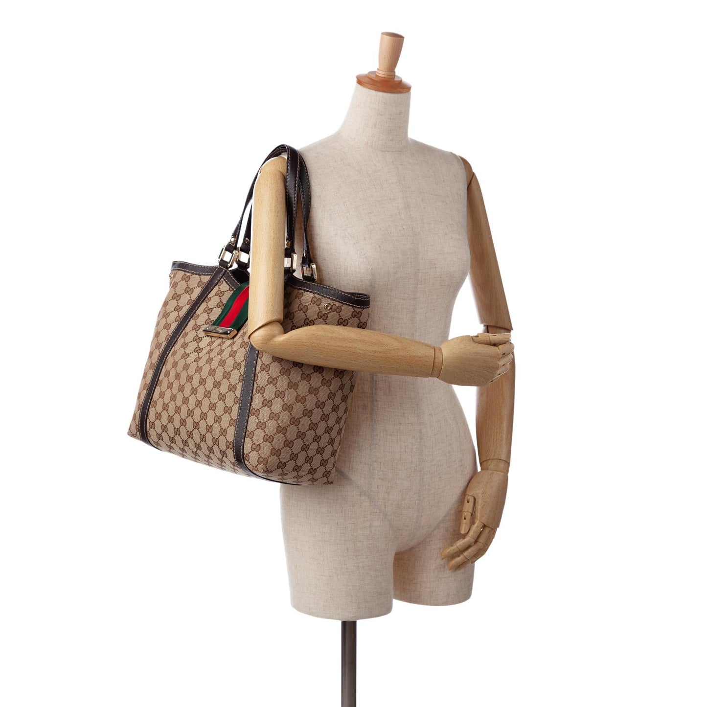 Gucci GG Canvas New Ladies Web Tote