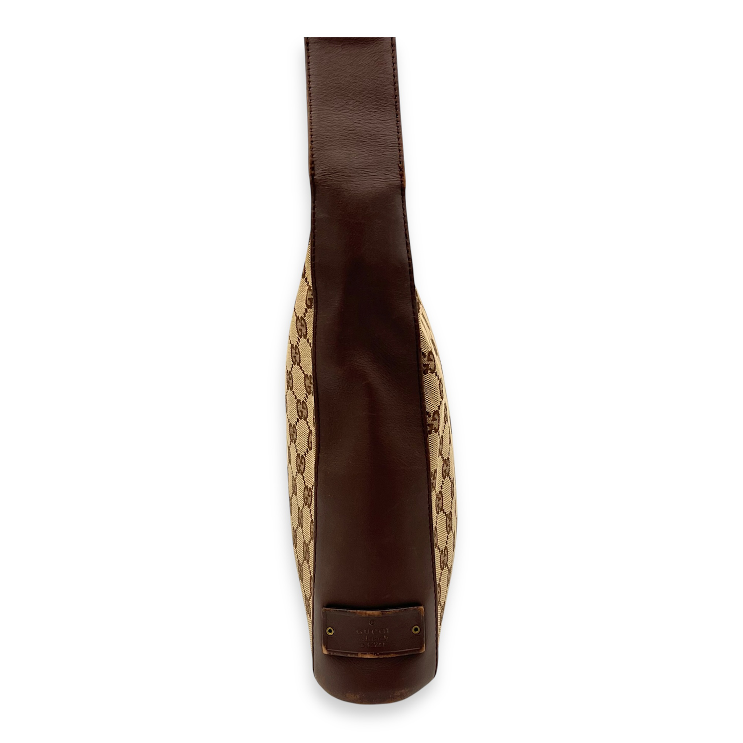 GG Shoulder Bag Brown in Canvas, Gold hardware