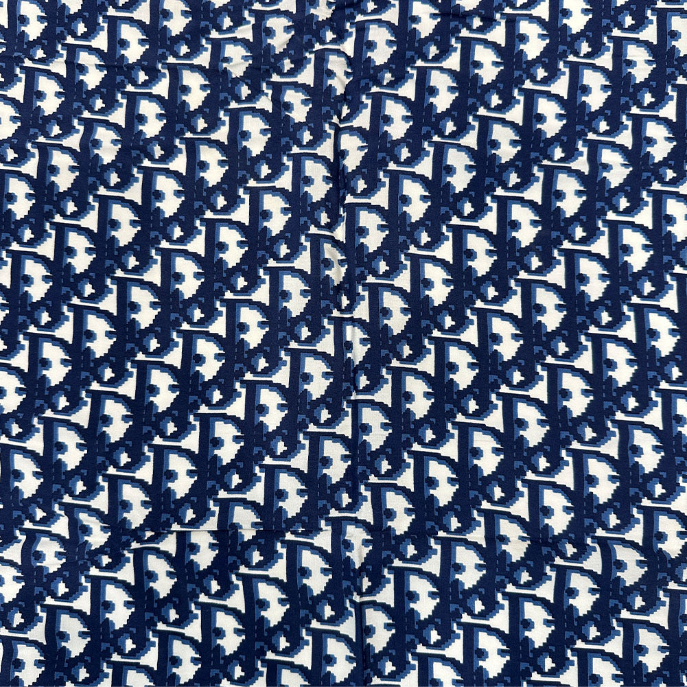 Christian Dior scarf silk Navy Trotter Women Used