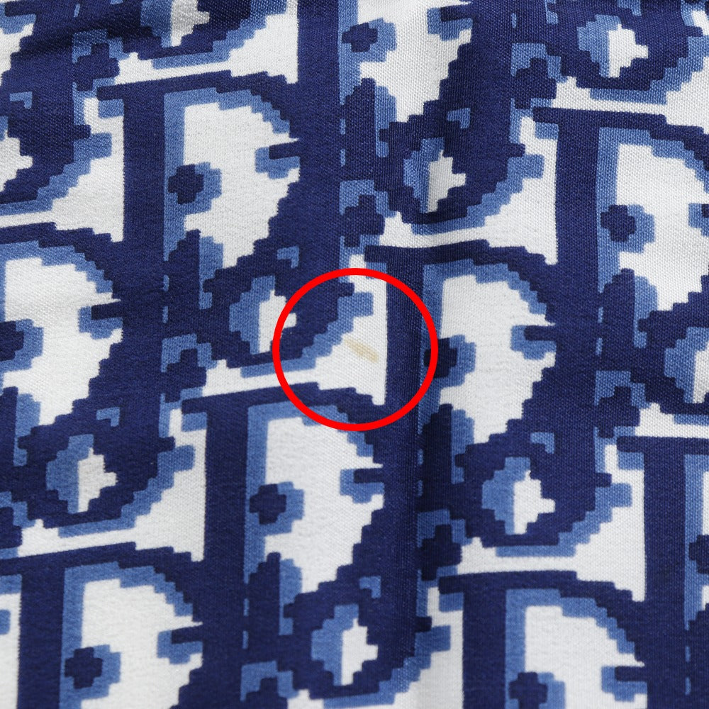 Christian Dior scarf silk Navy Trotter Women Used