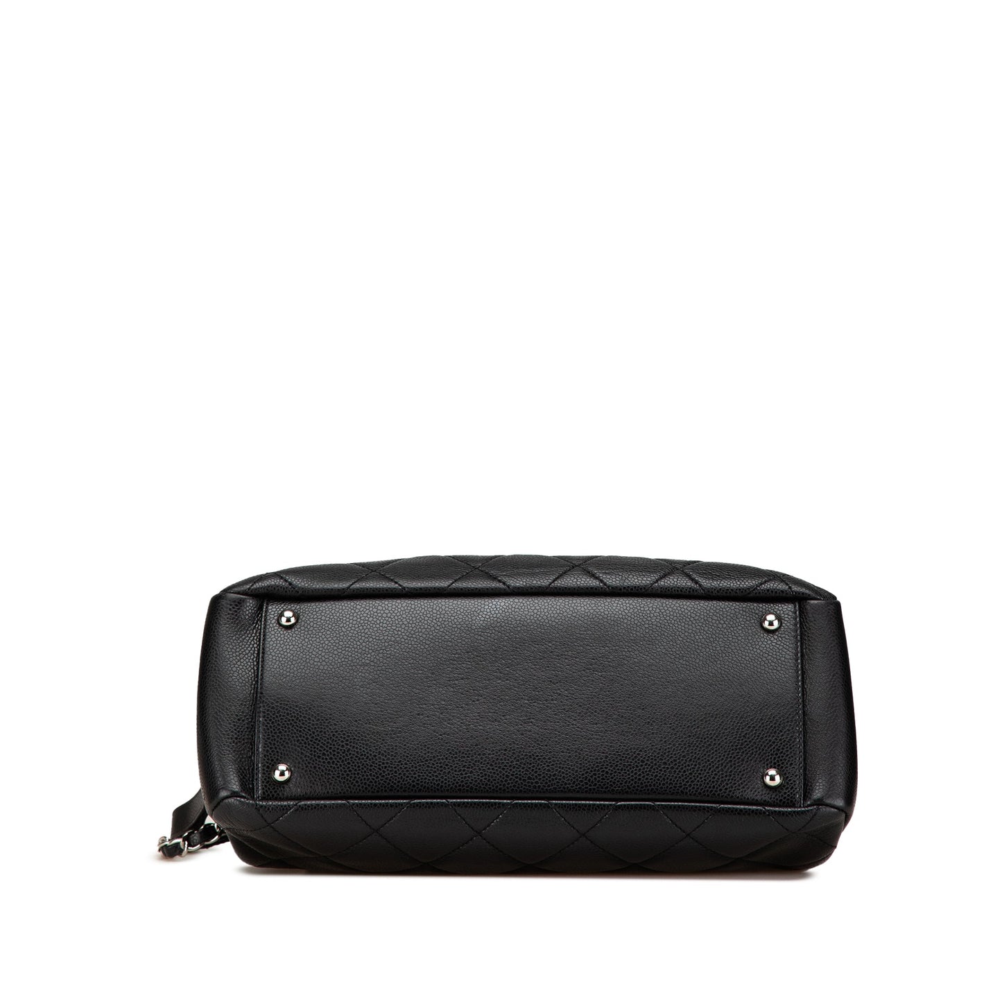 Black Chanel CC Quilted Caviar Chain Tote